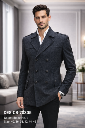 Premium Double-Breasted Men’s Wedding Blazer – DES-CB-70305