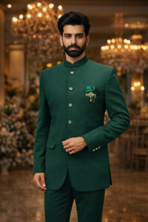 Royal Green Men’s Jodhpuri Suit – DES-JP-20050