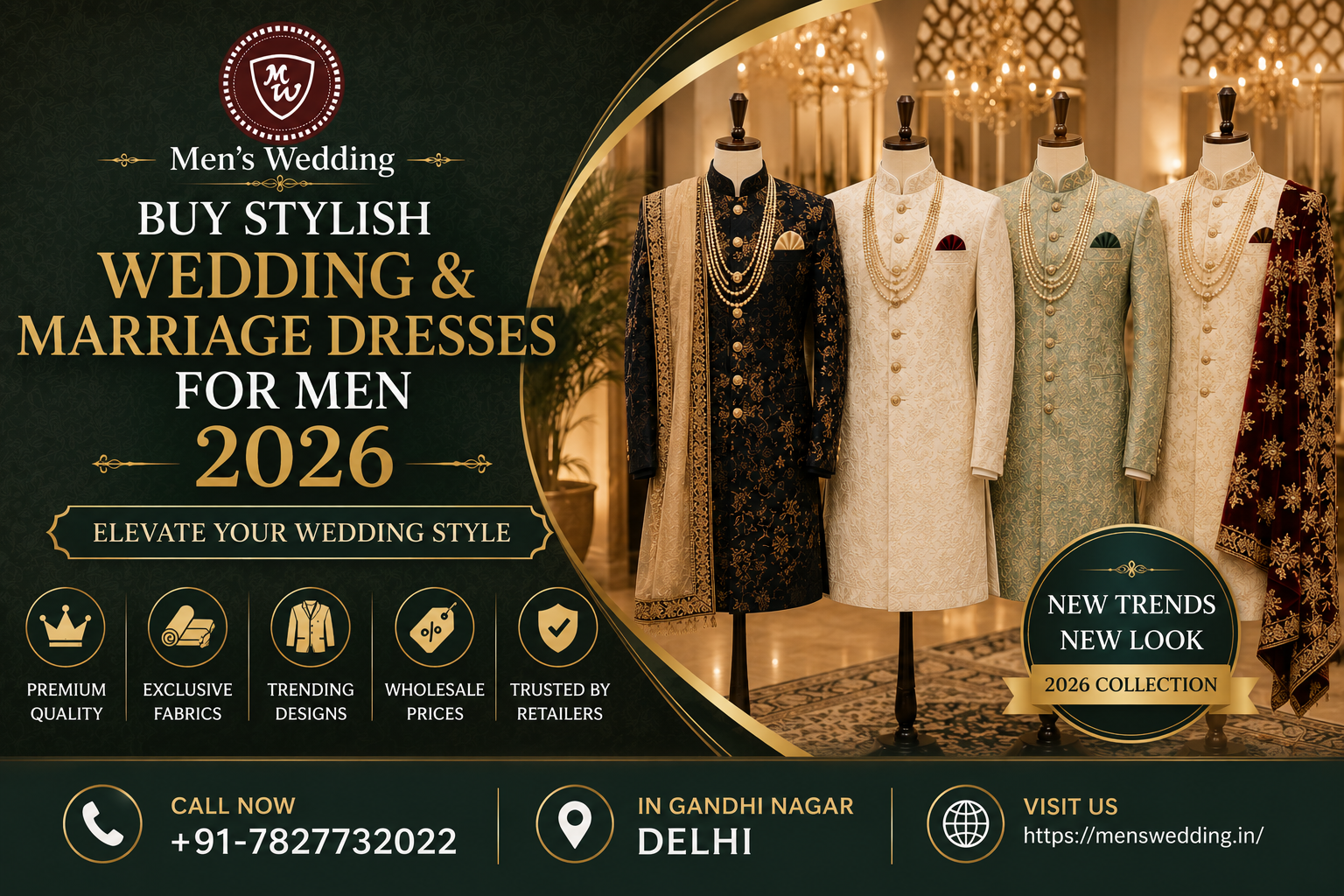 Buy Stylish Wedding & Marriage Dresses for Men 2026