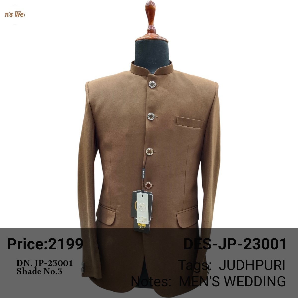Coffee Brown Jodhpuri Suit