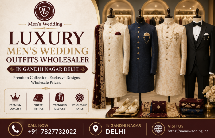 Luxury Men's Wedding outfits wholesaler in Gandhi Nagar Delhi