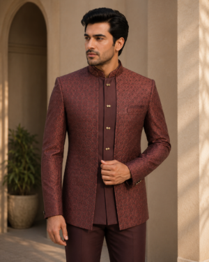 Maroon Jodhpuri Suit