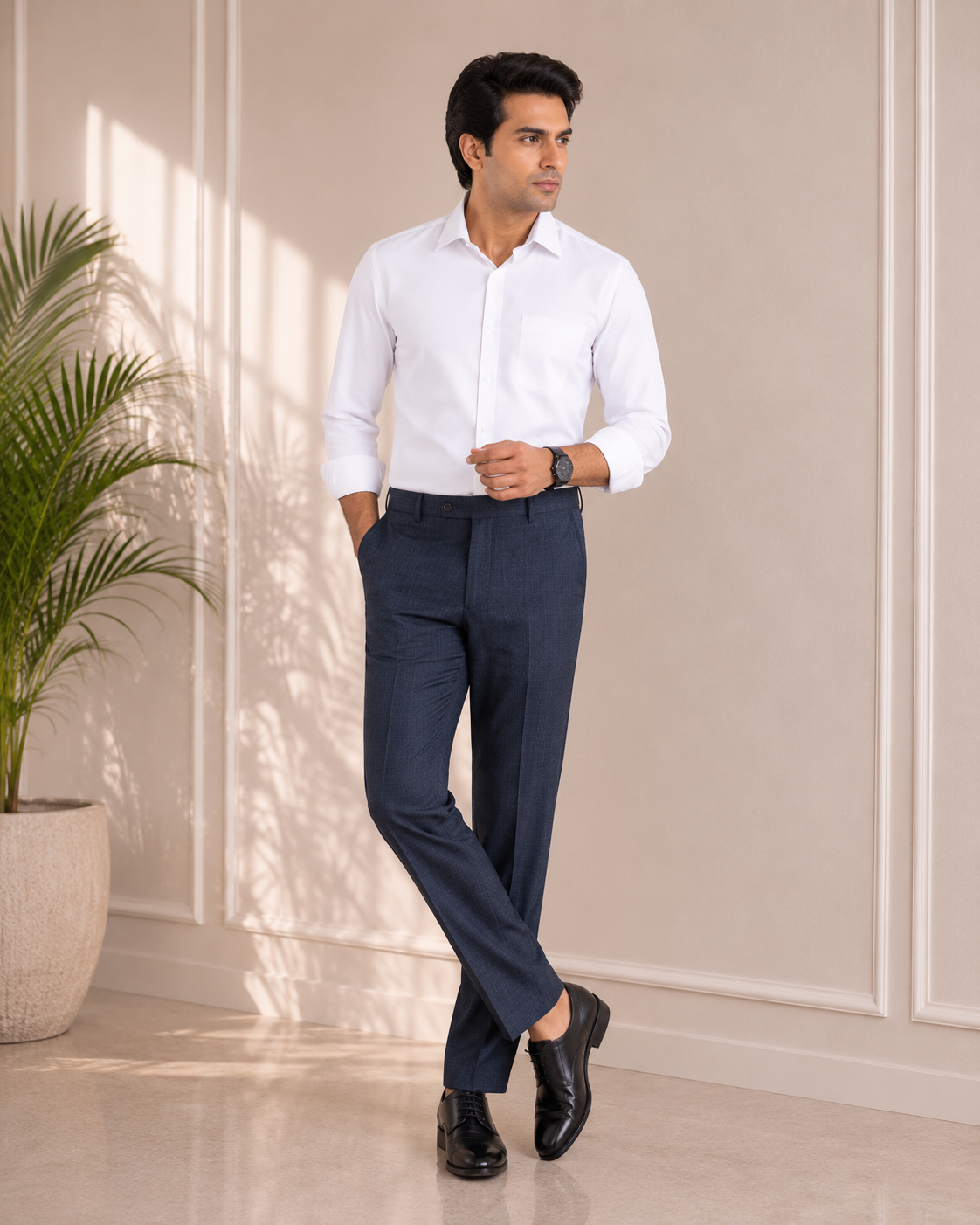 Men’s Formal Deep Blue Slim Fit Trouser (2)
