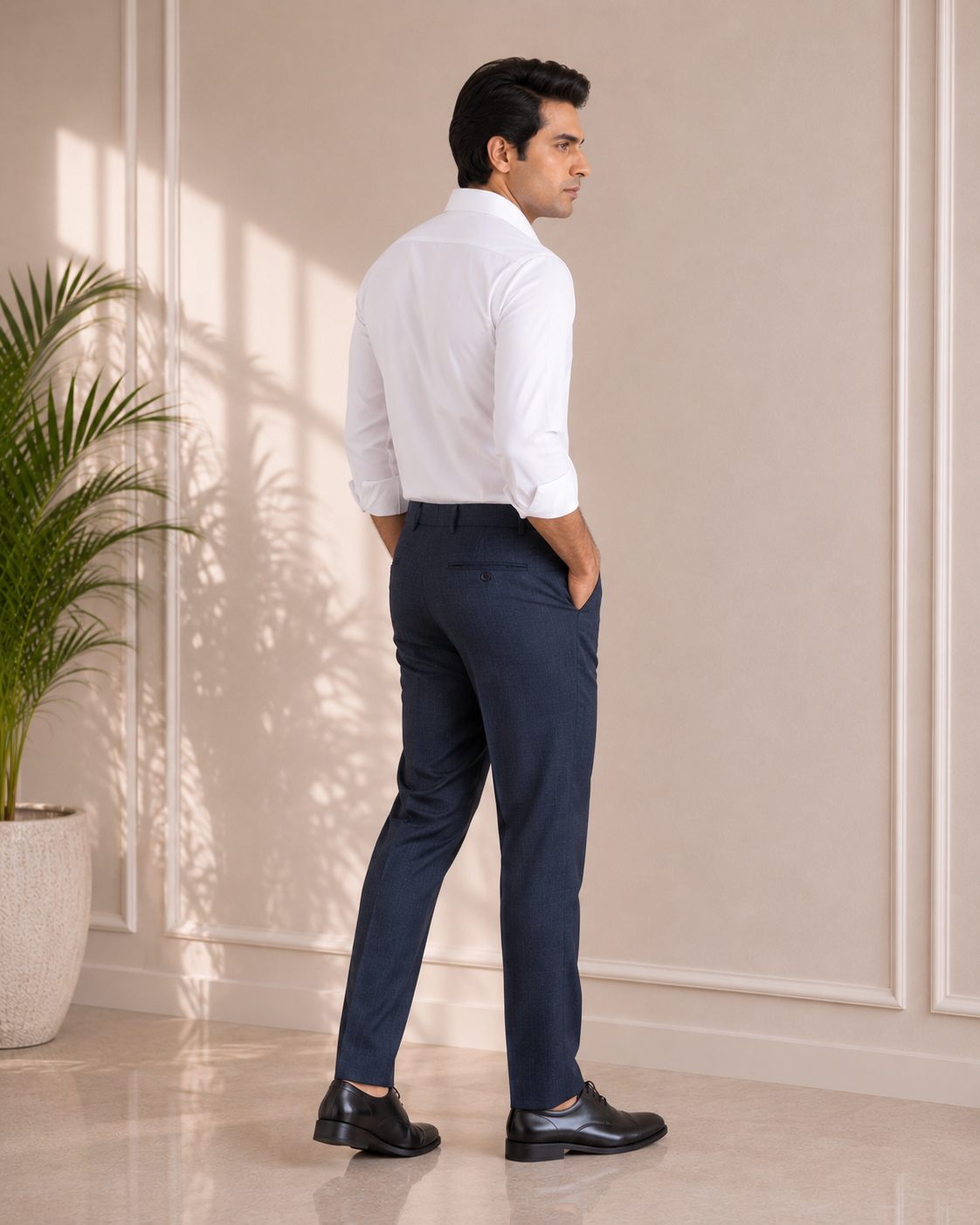 Men’s Formal Deep Blue Slim Fit Trouser