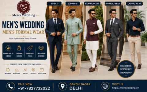 Men's Wedding Men's Formal Wear 3 piece Jodhpuri Nehru Jacket Casual