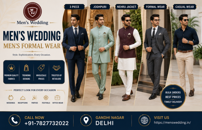 Men's Wedding Men's Formal Wear 3 piece Jodhpuri Nehru Jacket Casual