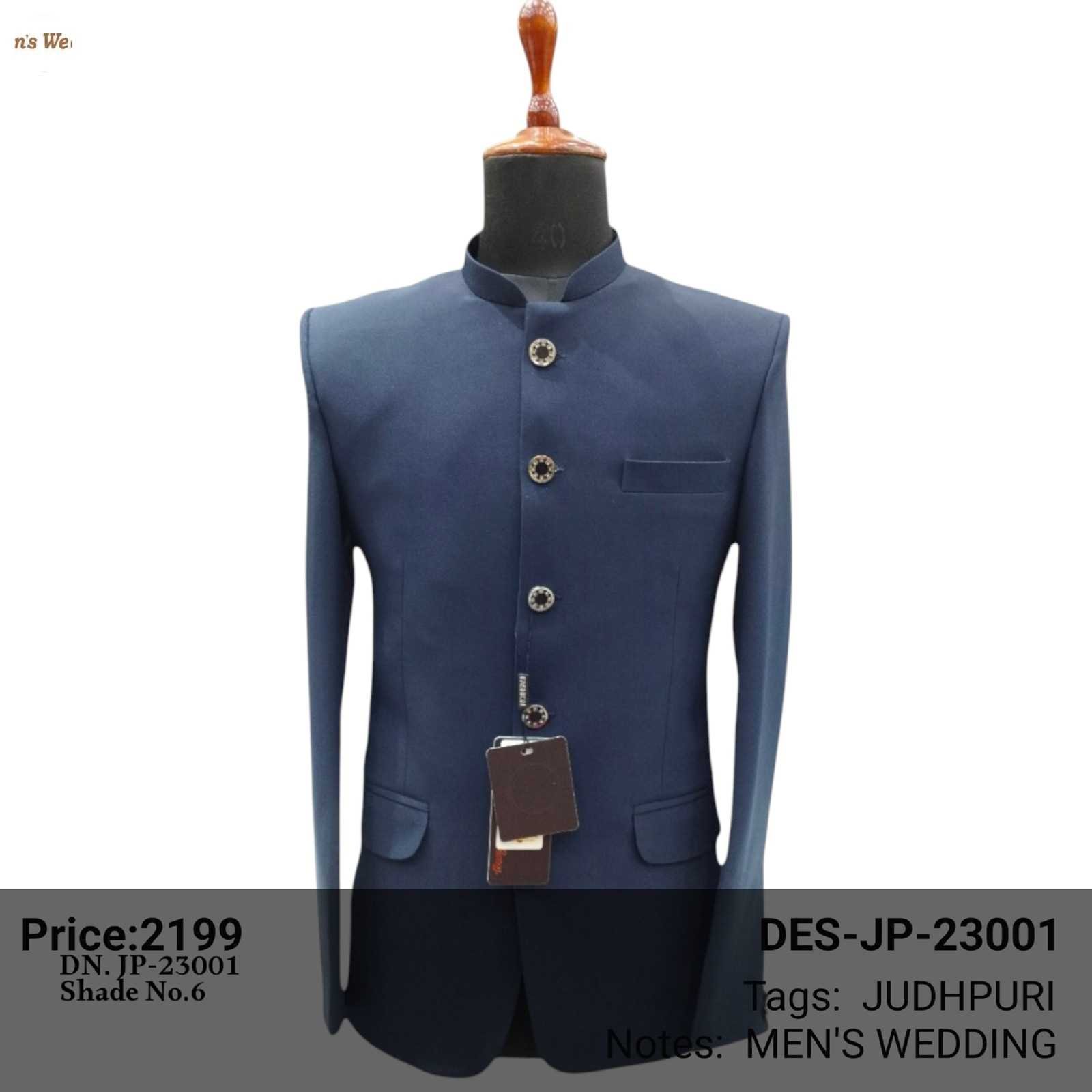 Navy Blue Men's Jodhpuri Suit