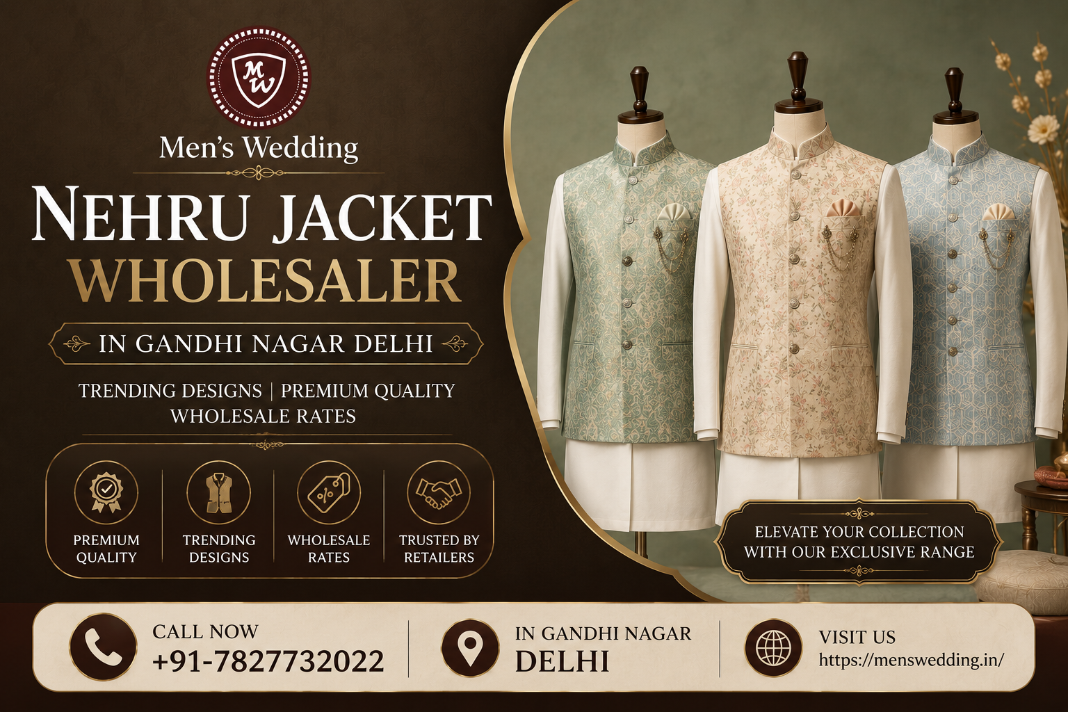Nehru Jacket Wholesaler in Gandhi Nagar Delhi